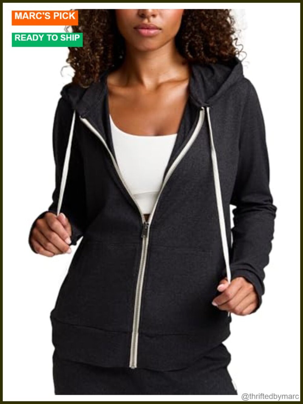 Women's Athletic Full Zip Hoodie Long Sleeve Relaxed Fit Workout Sweat Jacket
